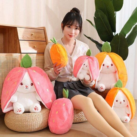 strawberry carrot throw pillow & princess doll stuffed toy Pack1 Combo Pack - Picture 4 of 9